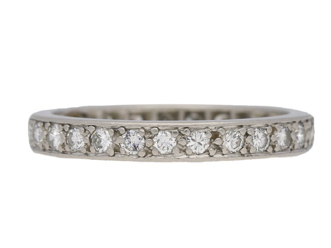 front view eternity diamond ring berganza hatton garden