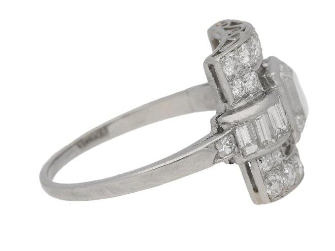 Art Deco diamond ring, American, circa 1935. berganza hatton garden