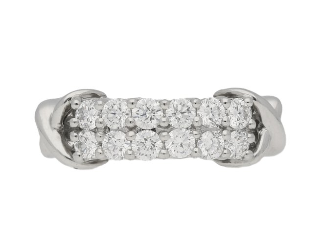 front view Diamond ring Oscar Heyman Bros berganza hatton garden