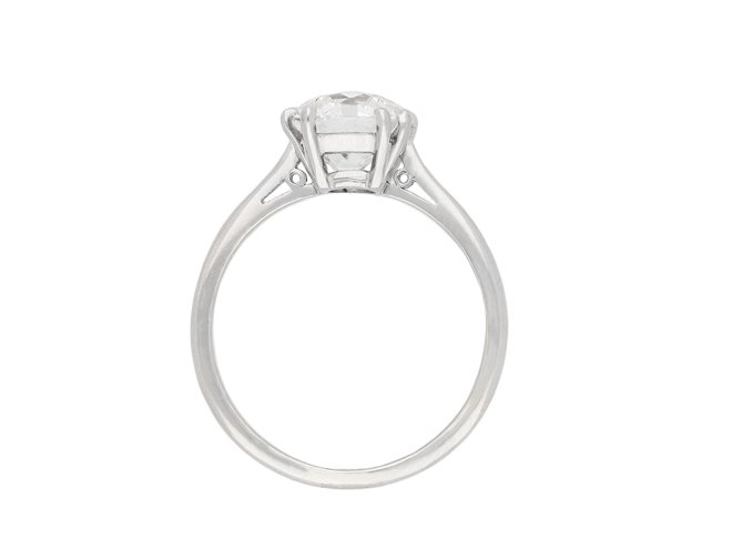 Diamond solitaire ring, English, circa 1950.  Hatton Garden