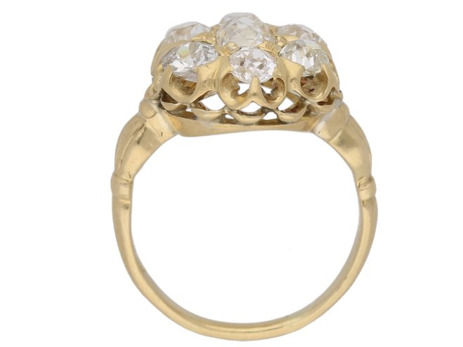 Antique diamond cluster ring by Birks of Canada, circa 1890. berganza hatton garden