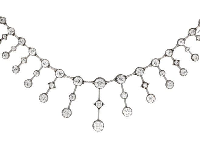 Antique diamond necklace berganza hatton garden