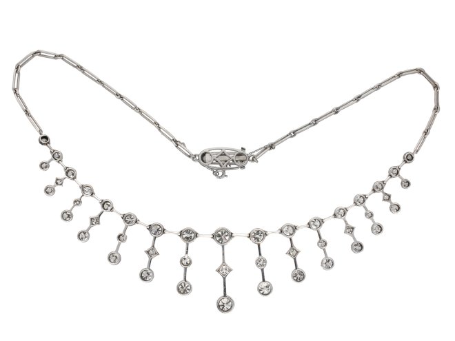 Antique diamond necklace berganza hatton garden