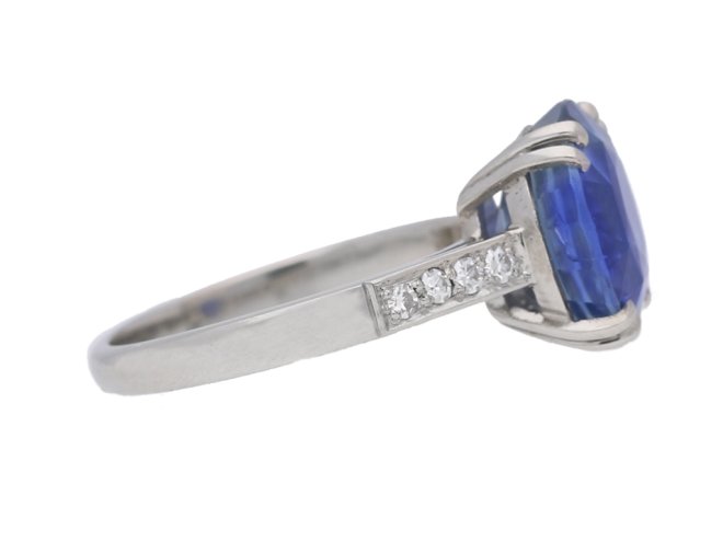 Burmese sapphire and diamond ring, circa 1950. berganza hatton garden 