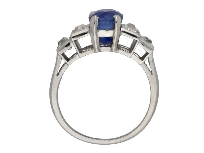 Vintage Burmese sapphire and diamond ring hatton garden berganza