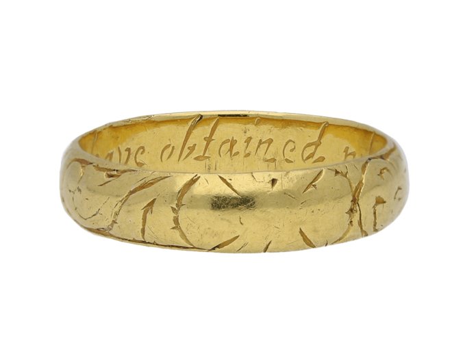  antique Gold posy ring berganza hatton garden