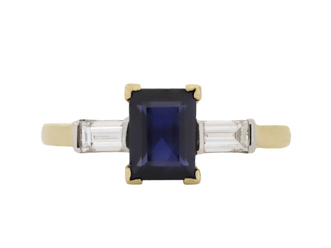 Burmese sapphire and diamond flanked solitaire ring hatton gardenBurmese sapphire and diamond flanked solitaire ring hatton garden