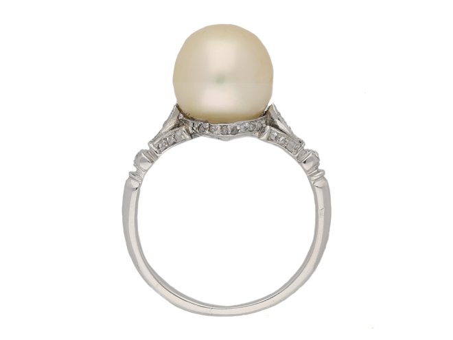 front antique pearl diamond ring berganza hatton garden