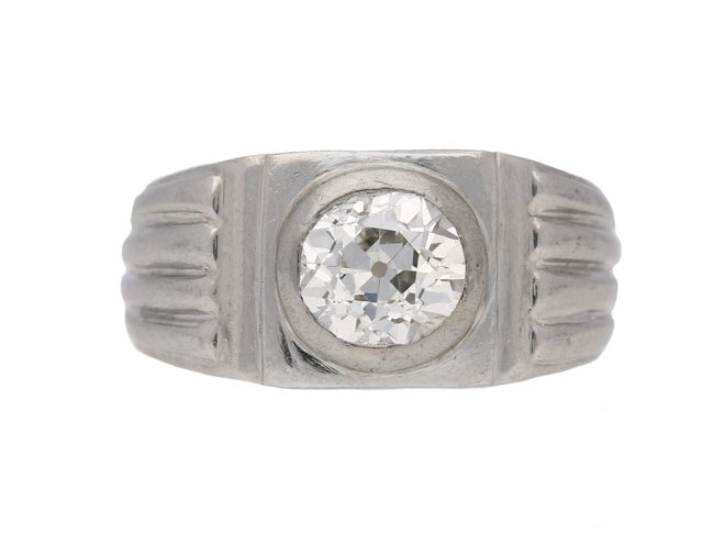 front view art deco diamond ring hatton garden berganza