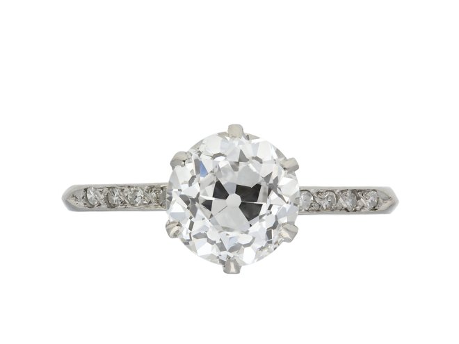 Diamond solitaire ring, English hatton garden