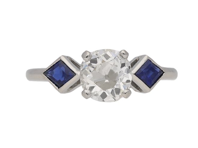 vintage diamond sapphire ring hatton garden berganza