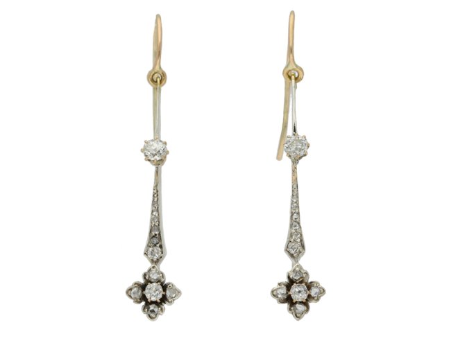 antique diamond drop earrings berganza hatton garden