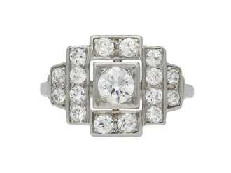 art deco cluster diamond ring hatton garden berganza