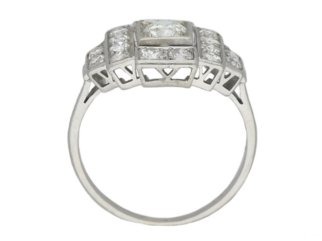 front art deco cluster diamond ring hatton garden berganza