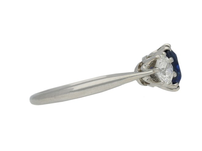 antique Burmese sapphire diamond ring berganza hatton garden