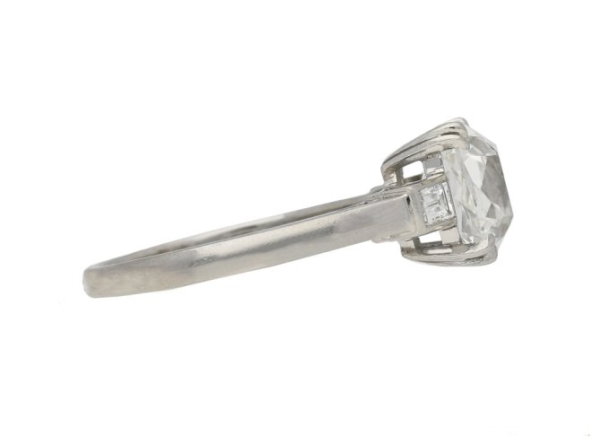 Art Deco cushion shape diamond ring berganza hatton garden