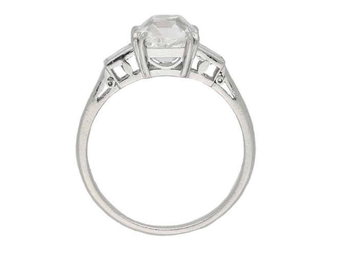 Art Deco cushion shape diamond ring berganza hatton garden