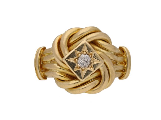 antique gold diamond knot ring hatton garden berganza