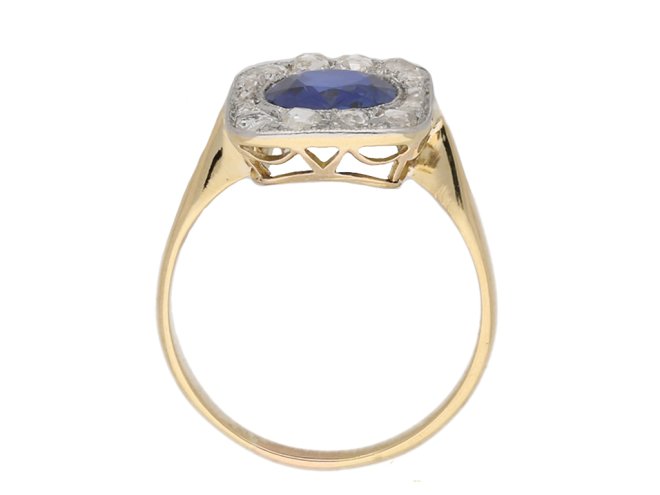 antique diamond sapphire ring berganza hatton garden