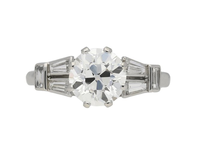 Art Deco diamond engagement ring berganza hatton garden