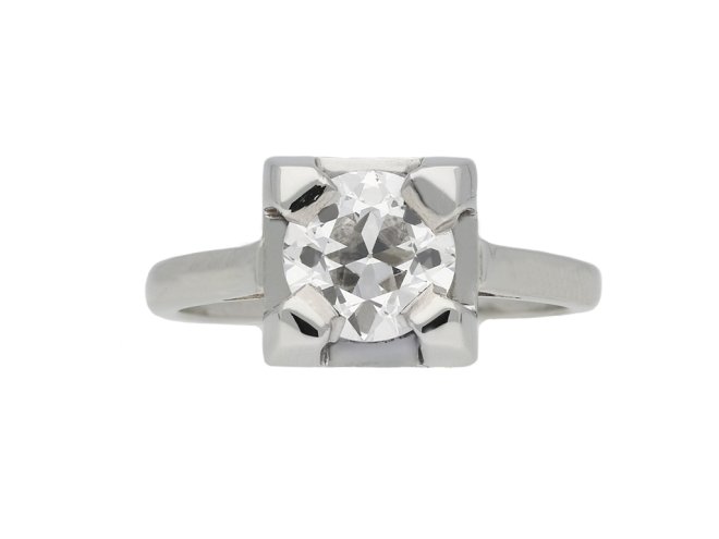 Art Deco diamond solitaire ring