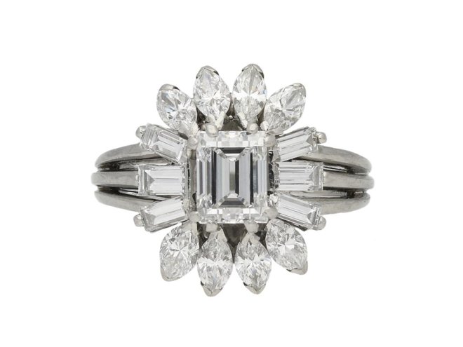 Vintage diamond ballerina ring berganza hatton garden