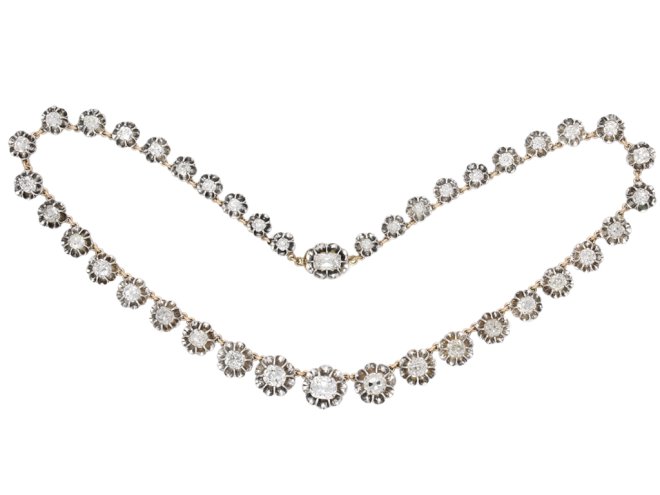 Antique diamond necklace berganza hatton garden