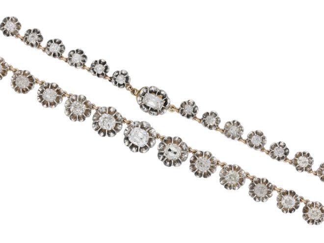 Antique diamond necklace berganza hatton garden