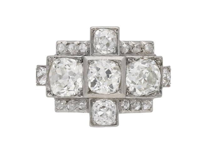 Art Deco diamond cluster ring berganza hatton garden