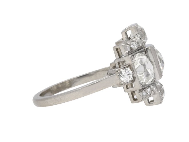 Art Deco diamond cluster ring berganza hatton garden