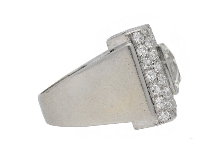 Art Deco diamond cluster ring berganza hatton garden