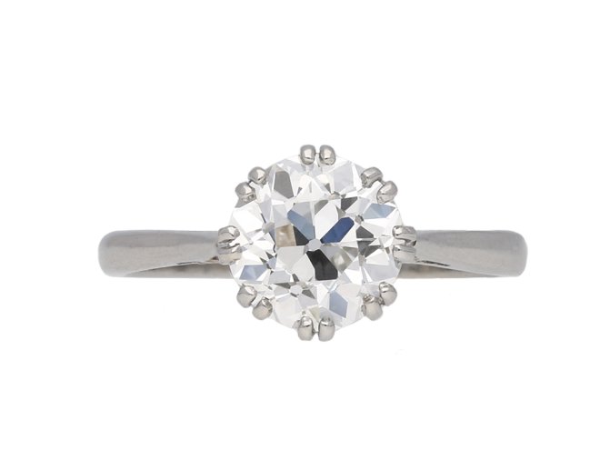 Edwardian Solitaire Diamond Ring berganza hatton garden