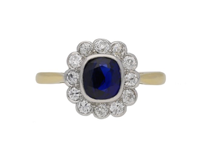 Burmese sapphire and diamond ring berganza hatton garden