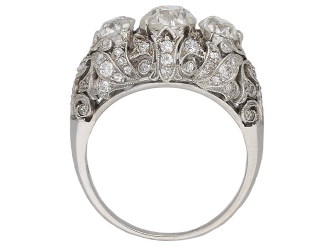 Ornate Edwardian Diamond Ring berganza hatton garden