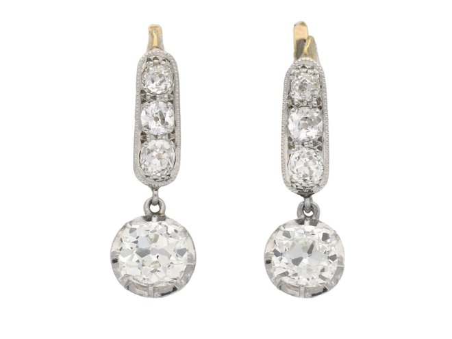 Belle Époque diamond drop earrings berganza hatton garden