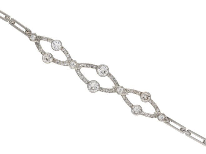 Edwardian diamond bracelet berganza hatton garden