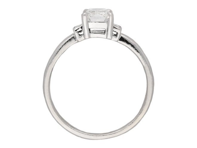 Vintage emerald cut diamond ring berganza hatton garden