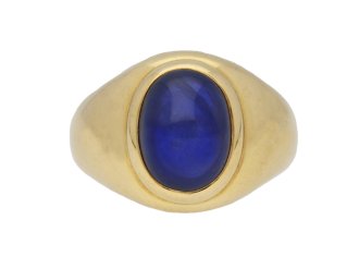 Monture Cartier Burmese sapphire ring berganza hatton garden