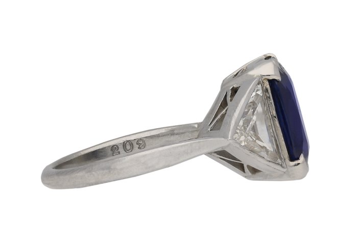 Vintage Burmese sapphire and diamond ring berganza hatton garden