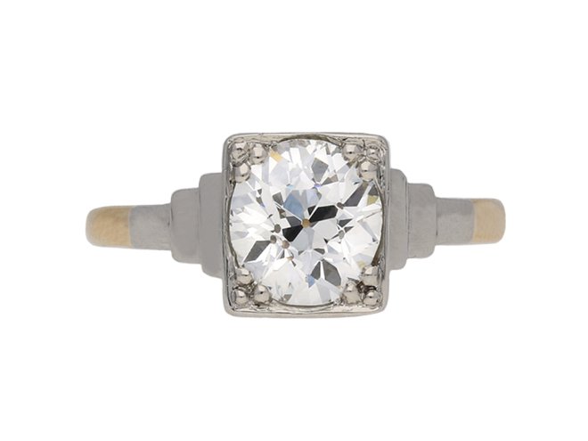 Art Deco diamond solitaire ring berganza hatton garden