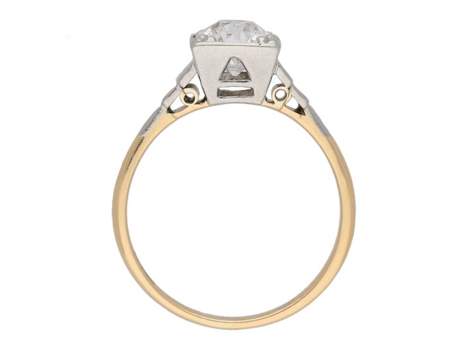 Art Deco diamond solitaire ring berganza hatton garden