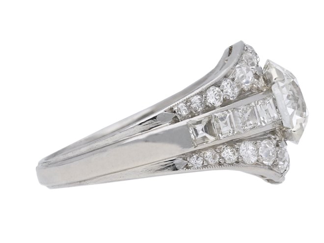 Art Deco diamond cluster ring berganza hatton garden