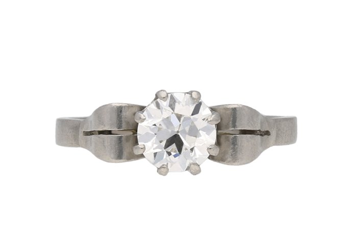 Art Deco diamond solitaire ring berganza hatton garden