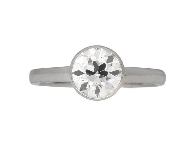 Edwardian diamond solitaire ring berganza hatton garden