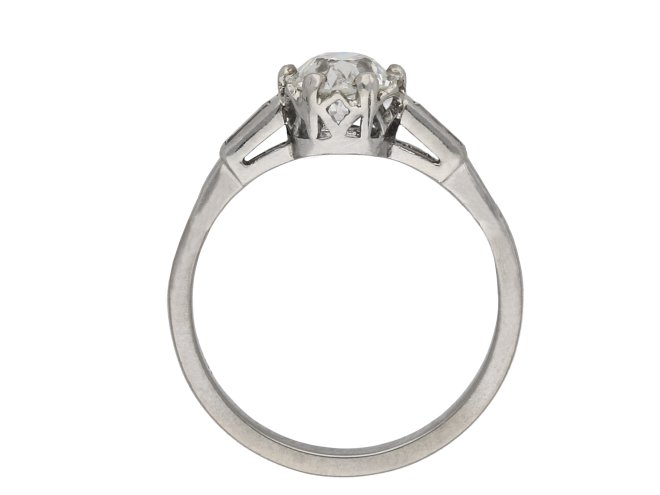 Diamond flanked solitaire ring berganza hatton garden