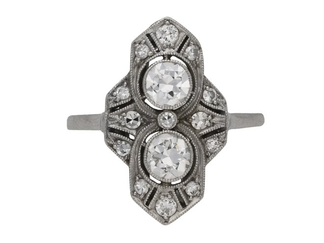 Art Deco diamond cluster ring berganza hatton garden