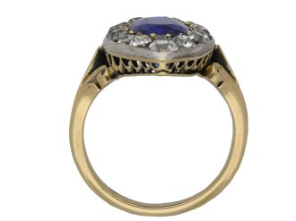 Victorian Ceylon sapphire and diamond ring berganza hatton garden