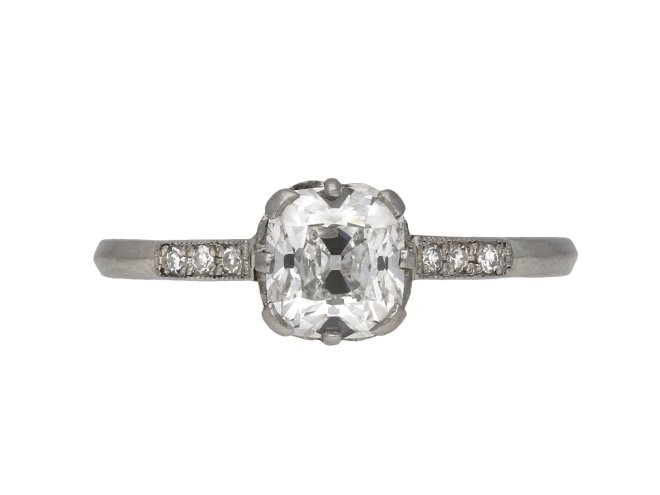 Edwardian diamond solitaire ring berganza hatton garden