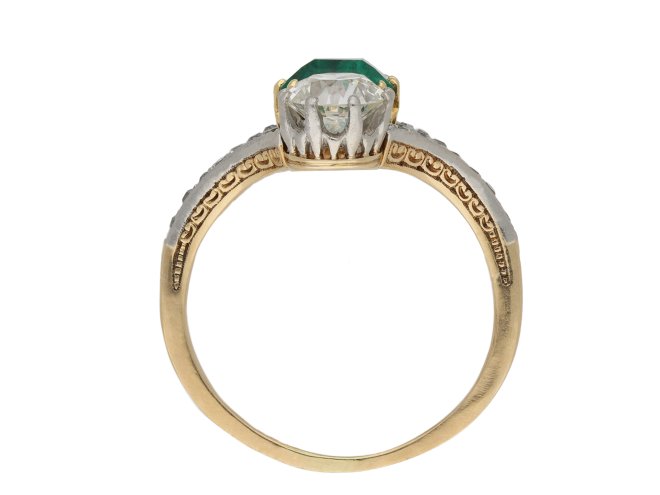 Colombian emerald diamond cluster ring berganza hatton garden