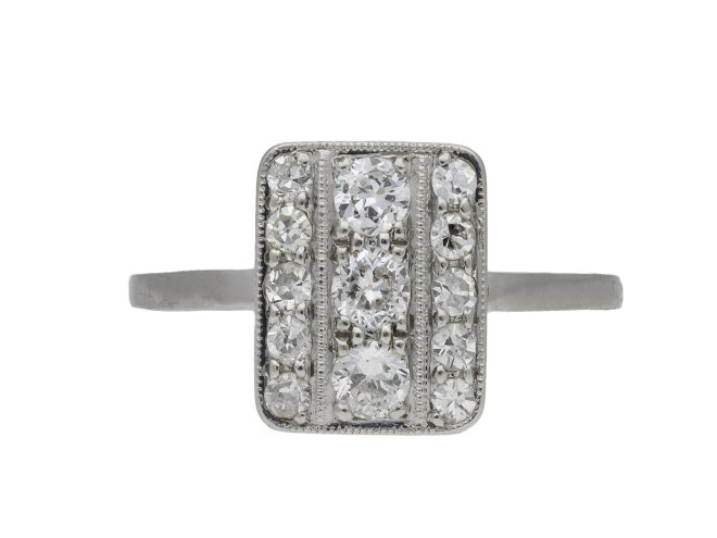 Art Deco diamond cluster ring berganza hatton garden